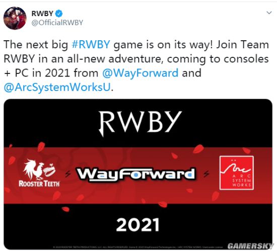 《RWBY》新游戏公布 2021年登陆主机和PC平台